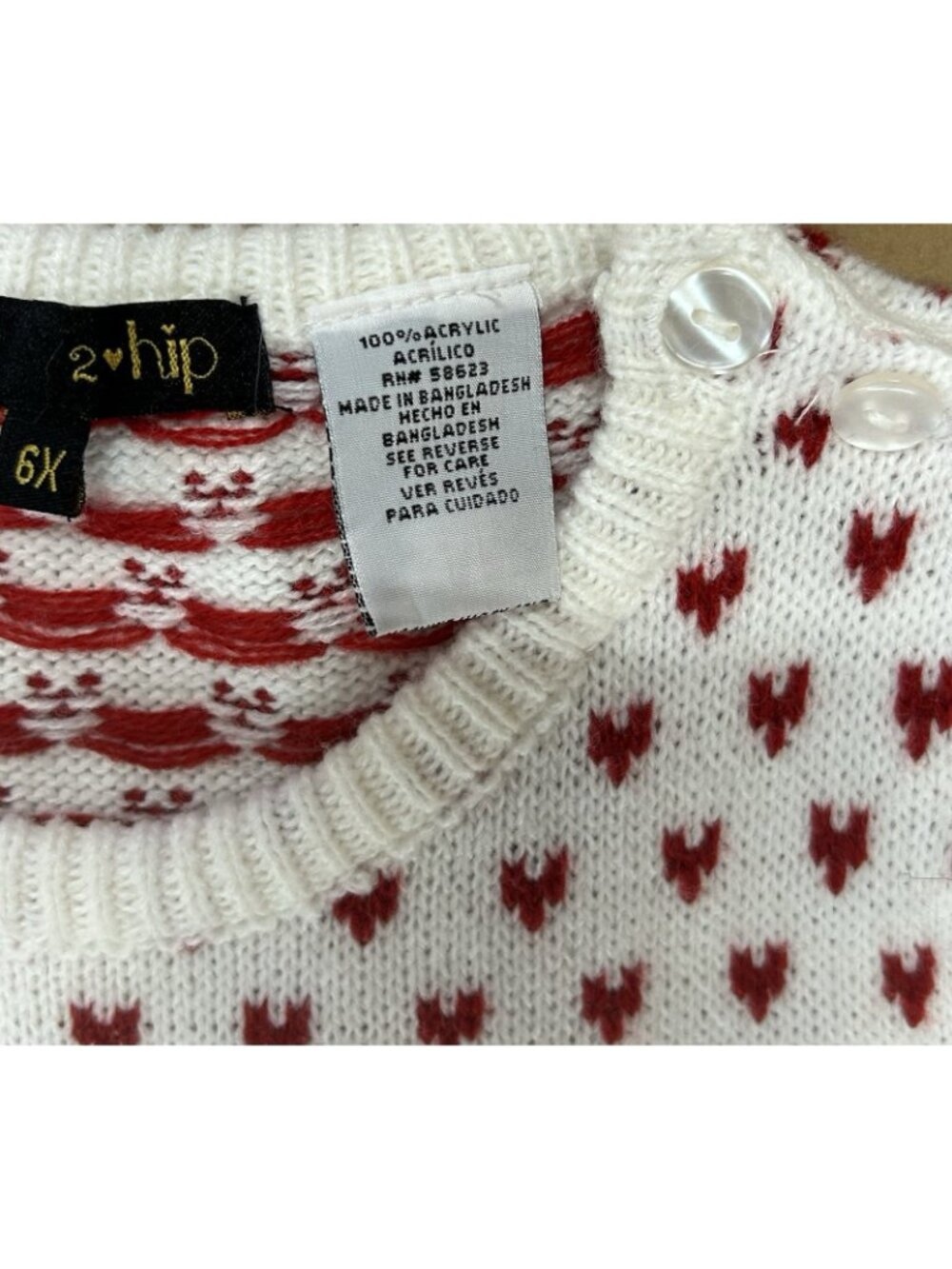 2hip Christmas sweater dress reindeer snowflake fair isle Grils 6X Cross Stitch - Picture 4 of 7